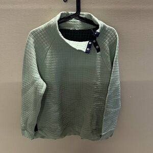 Talbots Green Quilted Pullover Sweater